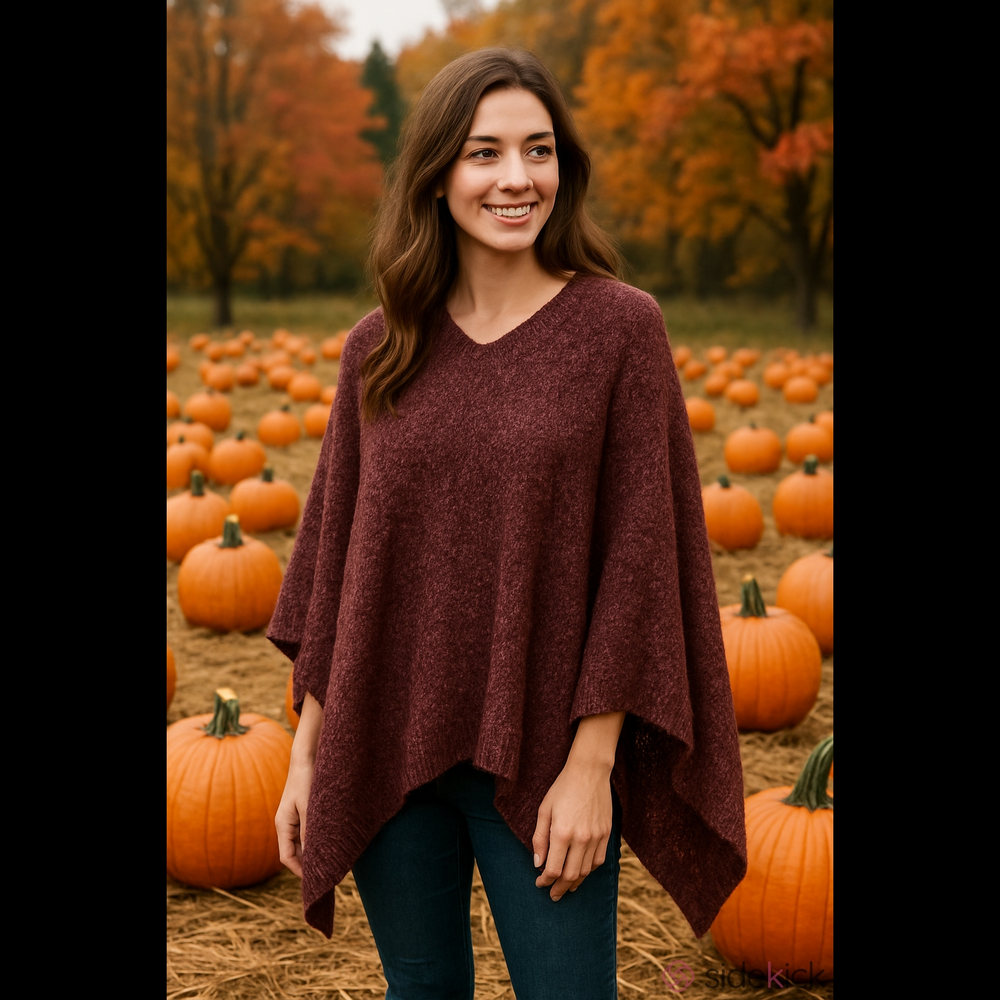 J. Jill knit poncho. Magenta color. One size